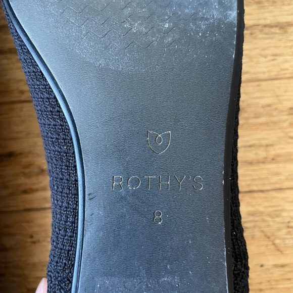 Rothy's Black Flats Comfortable Everyday Loafers - Picture 9 of 11
